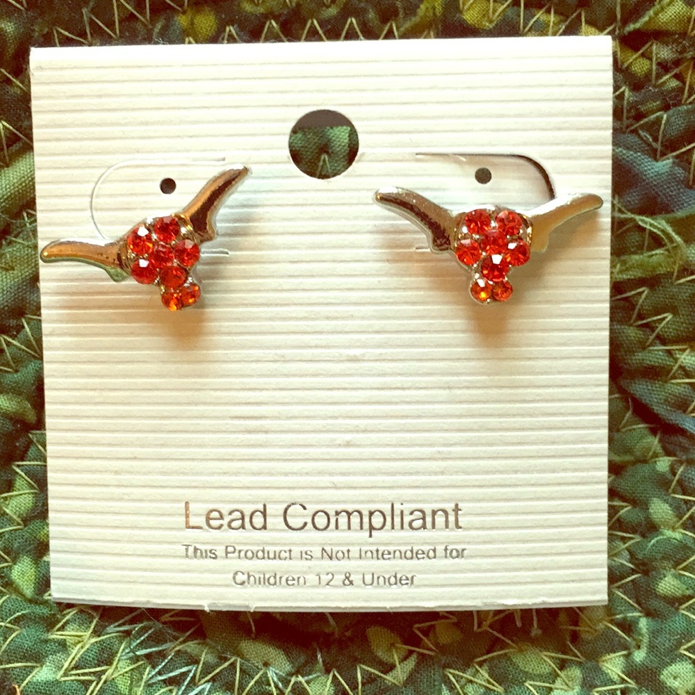 NWOT Longhorn earrings
